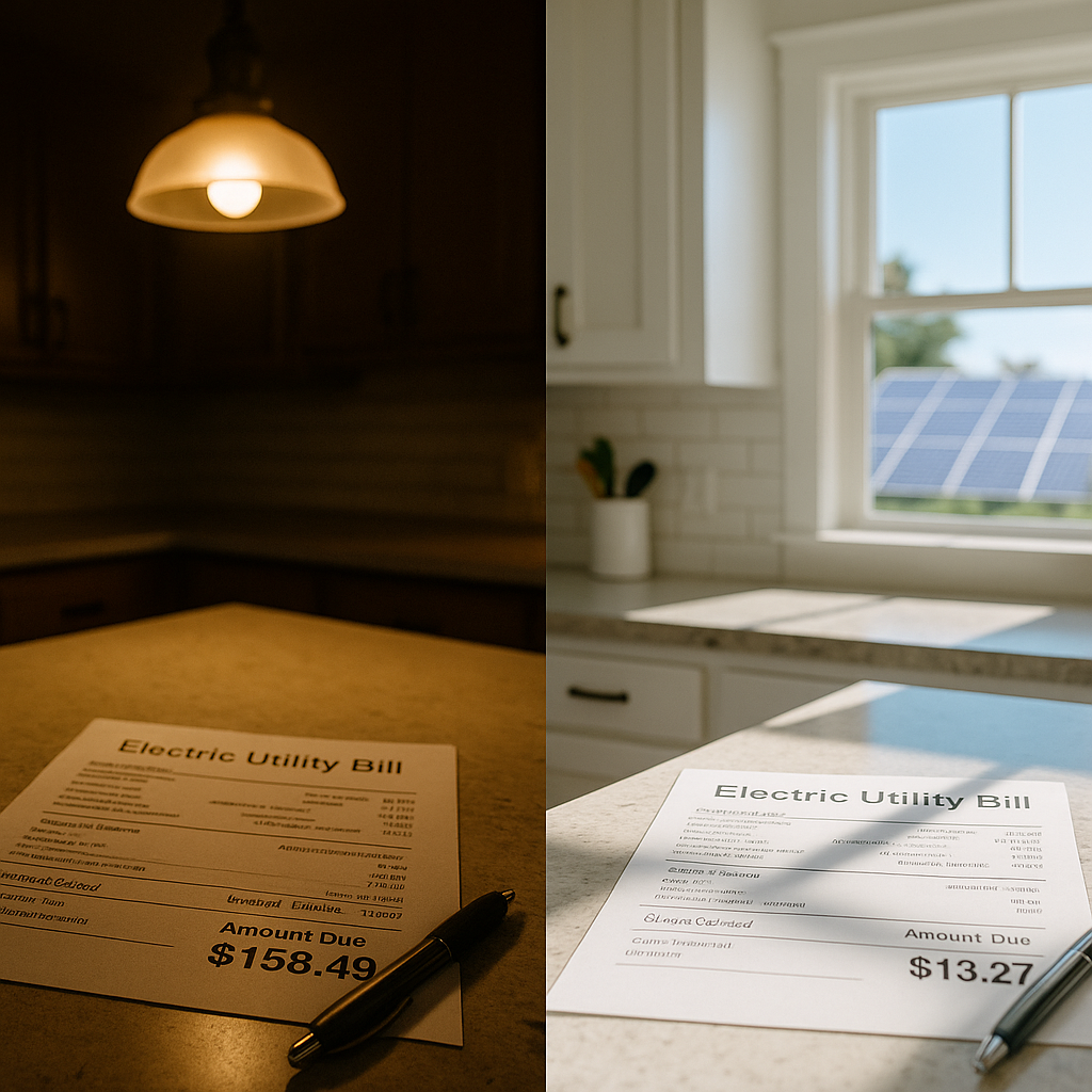 One Year of Electric Bills: Before and After Solar